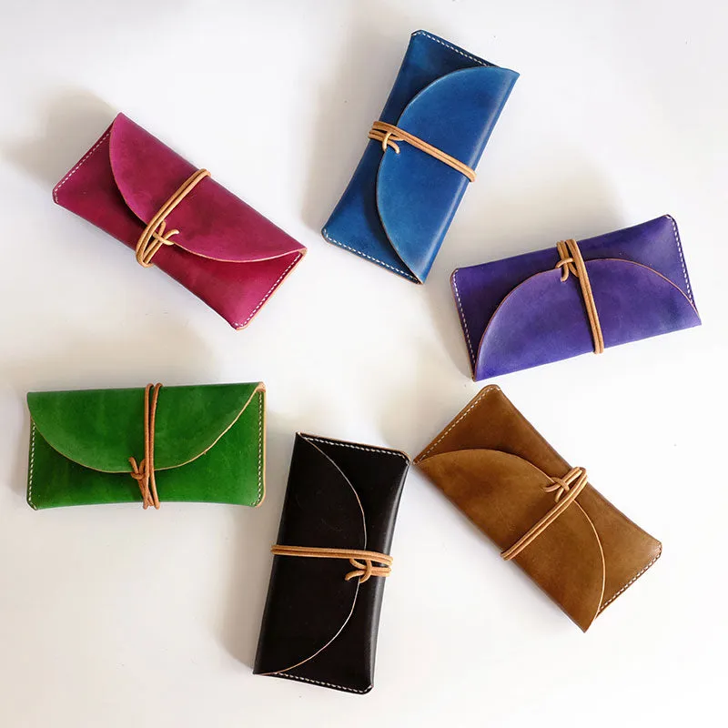 Handmade LEATHER Womens Long Wallet Leather Envelope Long Wallets FOR Women