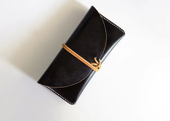 Handmade LEATHER Womens Long Wallet Leather Envelope Long Wallets FOR Women