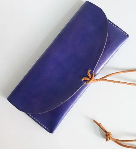Handmade LEATHER Womens Long Wallet Leather Envelope Long Wallets FOR Women