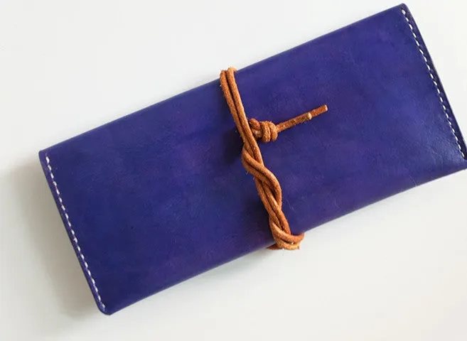 Handmade LEATHER Womens Long Wallet Leather Envelope Long Wallets FOR Women