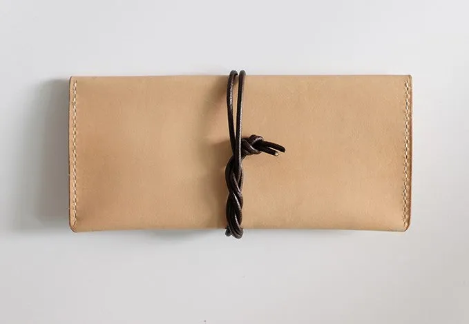 Handmade LEATHER Womens Long Wallet Leather Envelope Long Wallets FOR Women