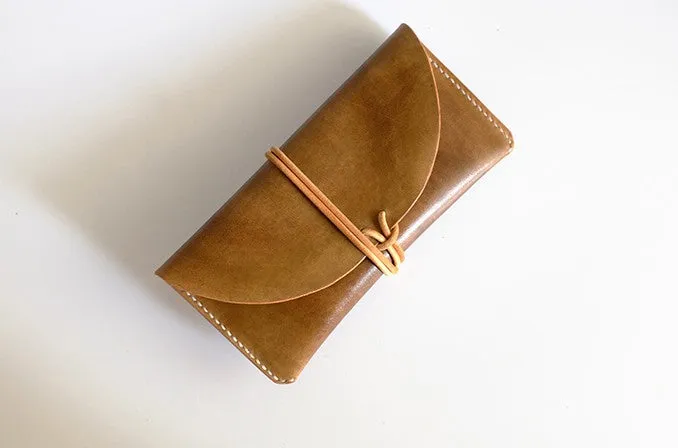 Handmade LEATHER Womens Long Wallet Leather Envelope Long Wallets FOR Women