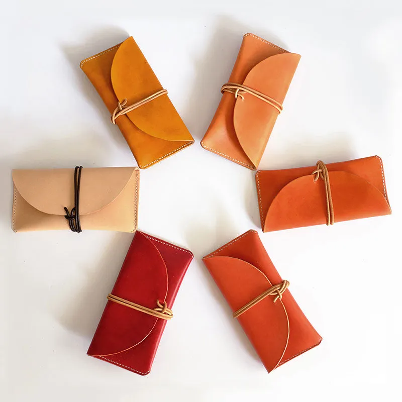 Handmade LEATHER Womens Long Wallet Leather Envelope Long Wallets FOR Women