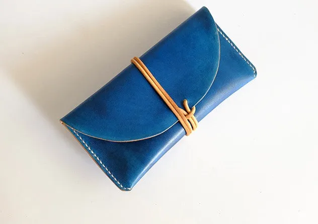 Handmade LEATHER Womens Long Wallet Leather Envelope Long Wallets FOR Women