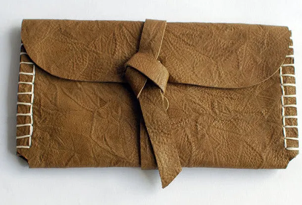 Handmade vintage womens leather long wallet leather envelope long wallet for women