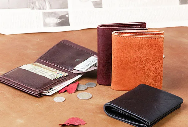 Handmade Wallet billfold Leather Wallet Befold Wallet For Men Women