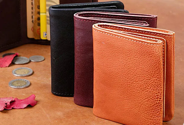 Handmade Wallet billfold Leather Wallet Befold Wallet For Men Women