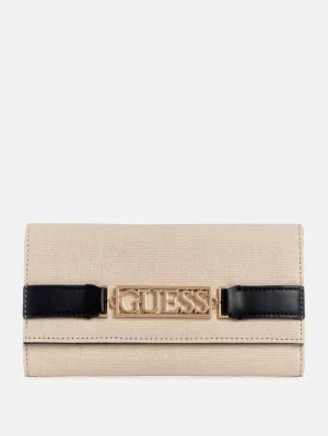Hauser Color-Block Canvas Slim Clutch