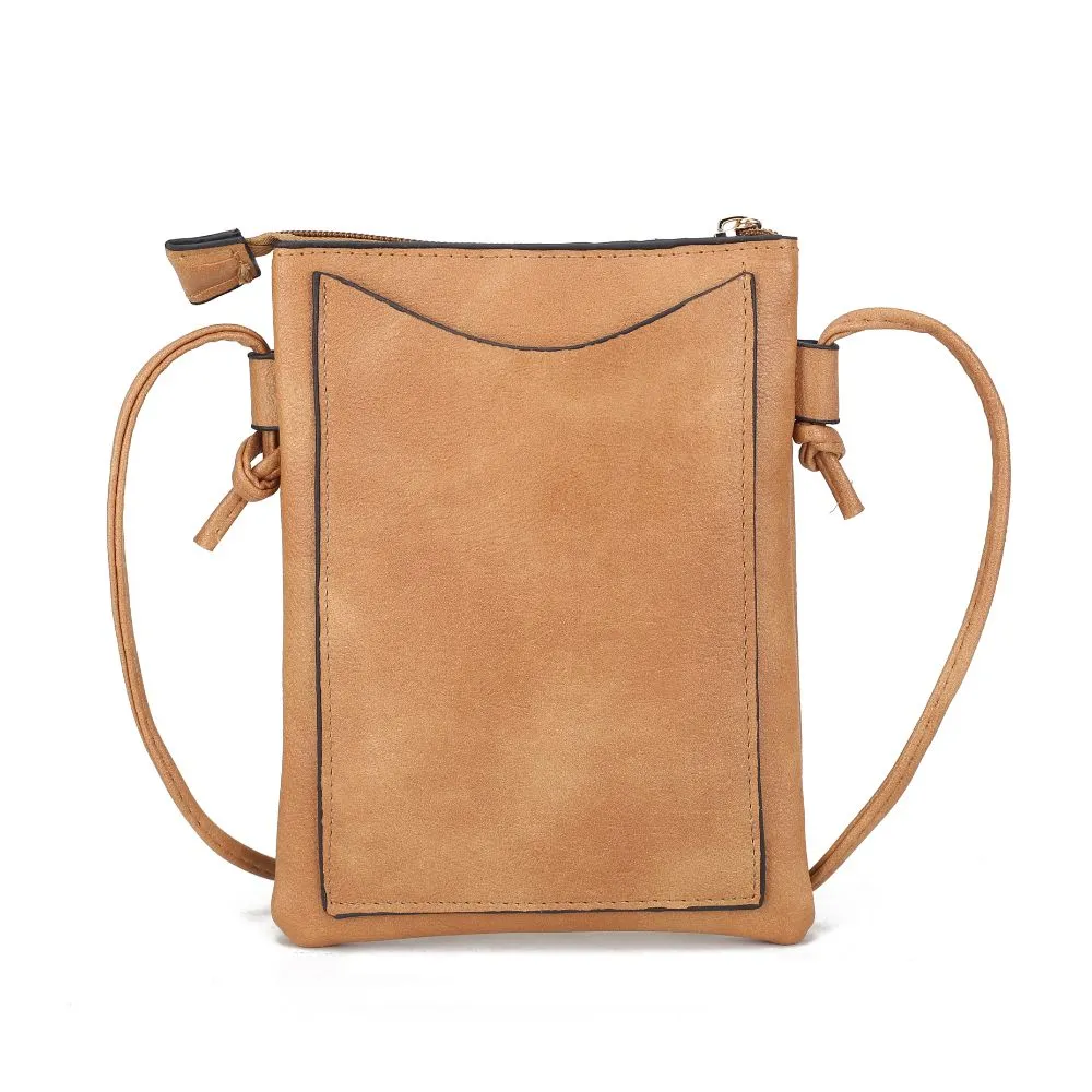 Heartly Vegan Leather Small Crossbody Handbag