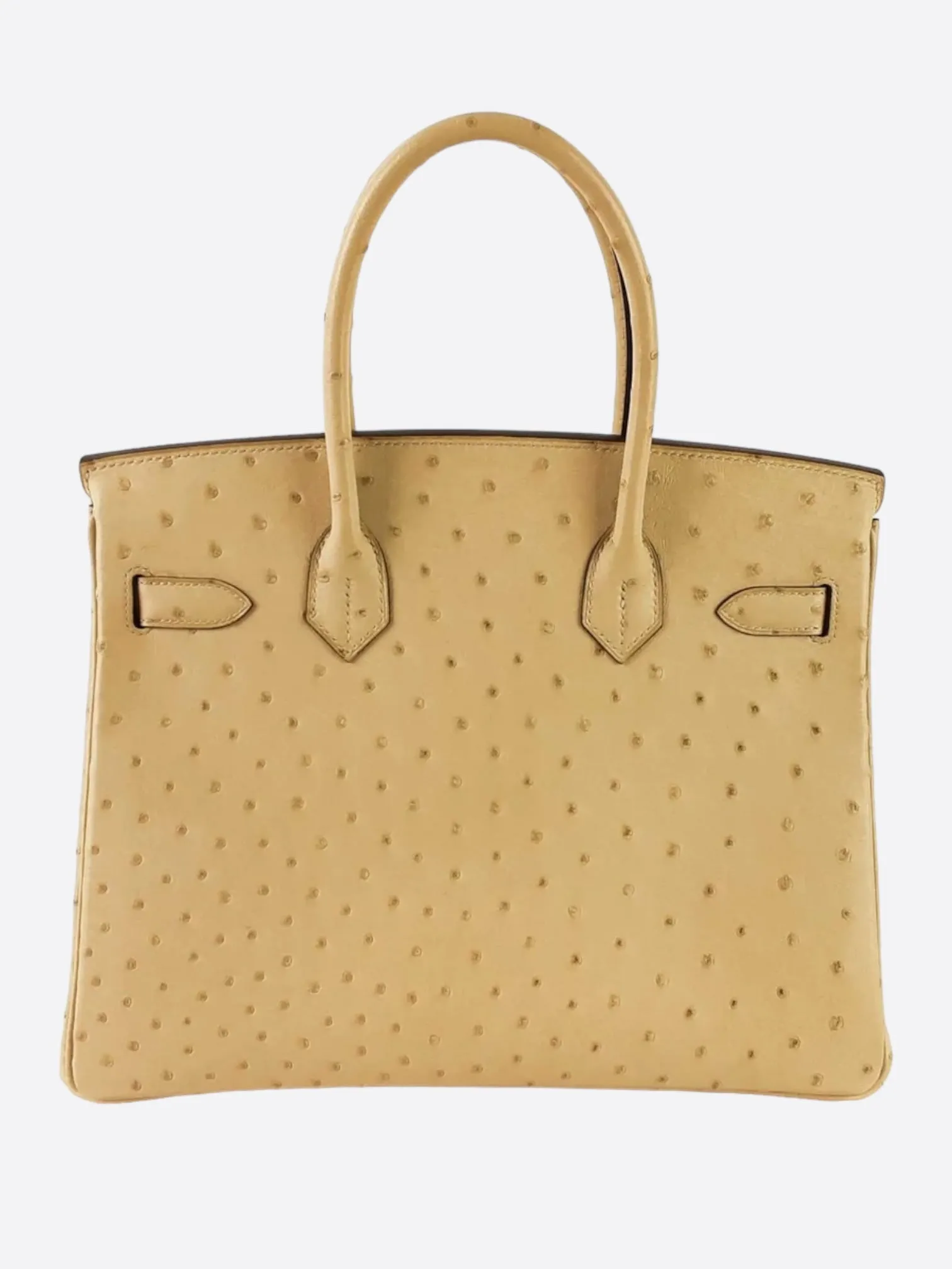 Hermes Beige Vanille Ostrich Birkin 30