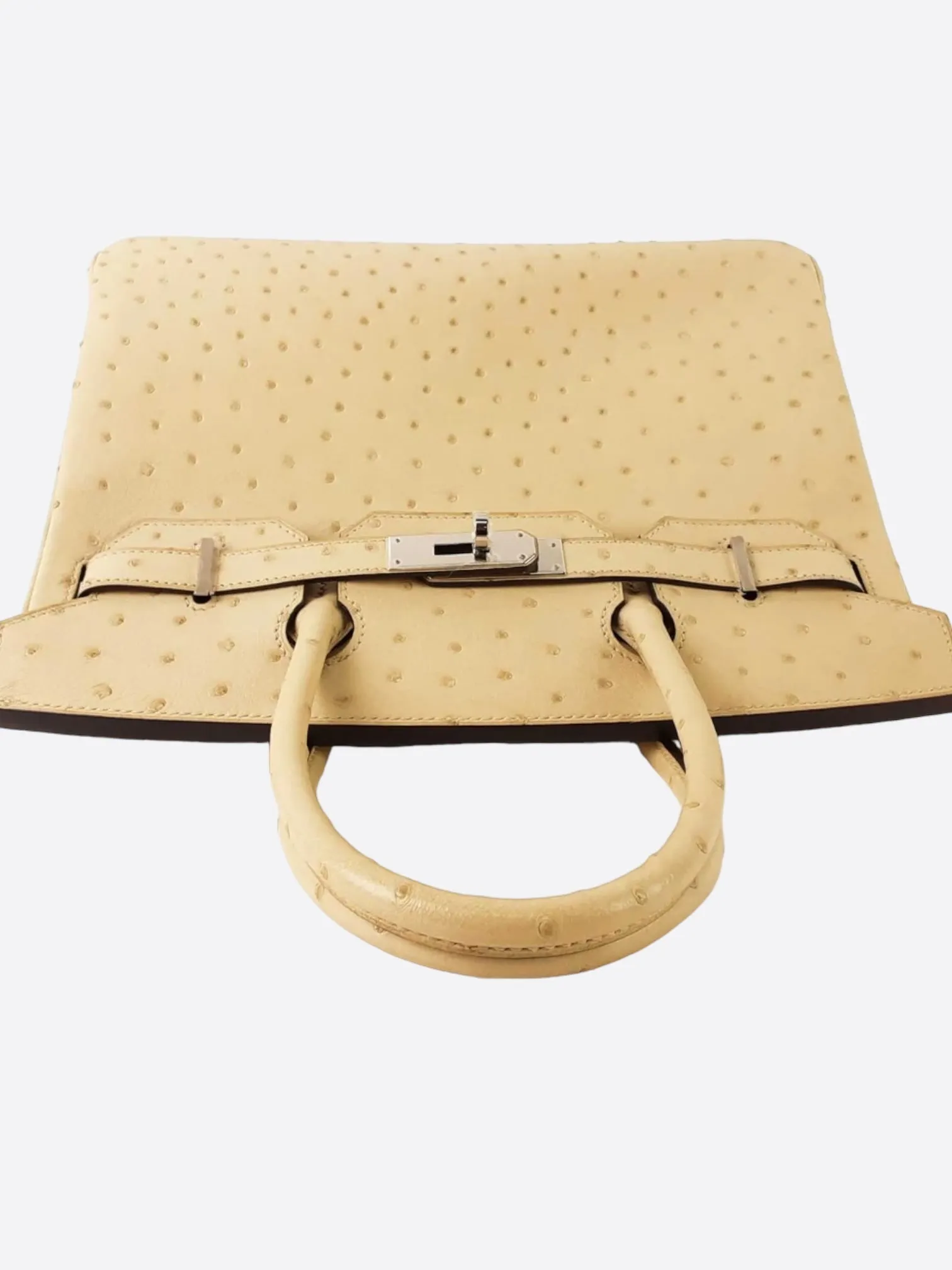 Hermes Beige Vanille Ostrich Birkin 30