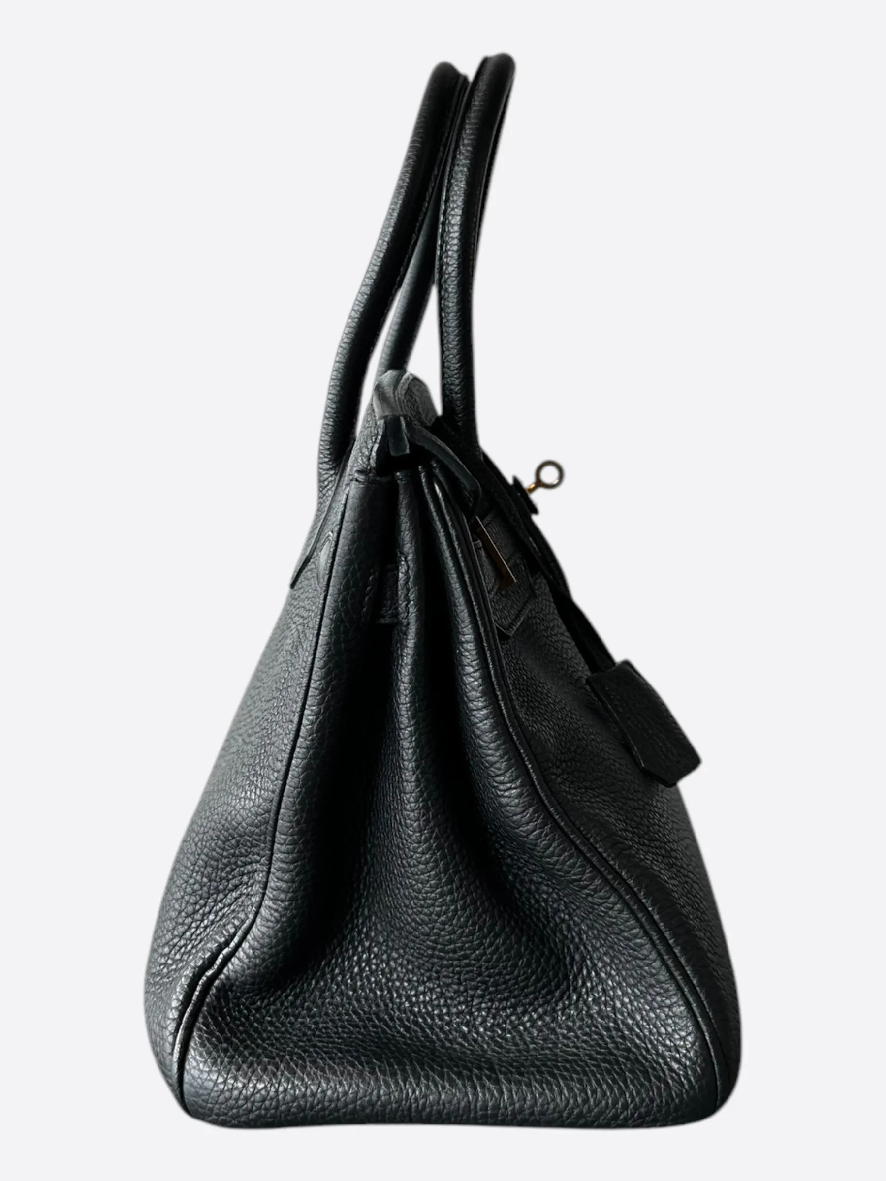 Hermes Black Noir Gold Togo Birkin 30