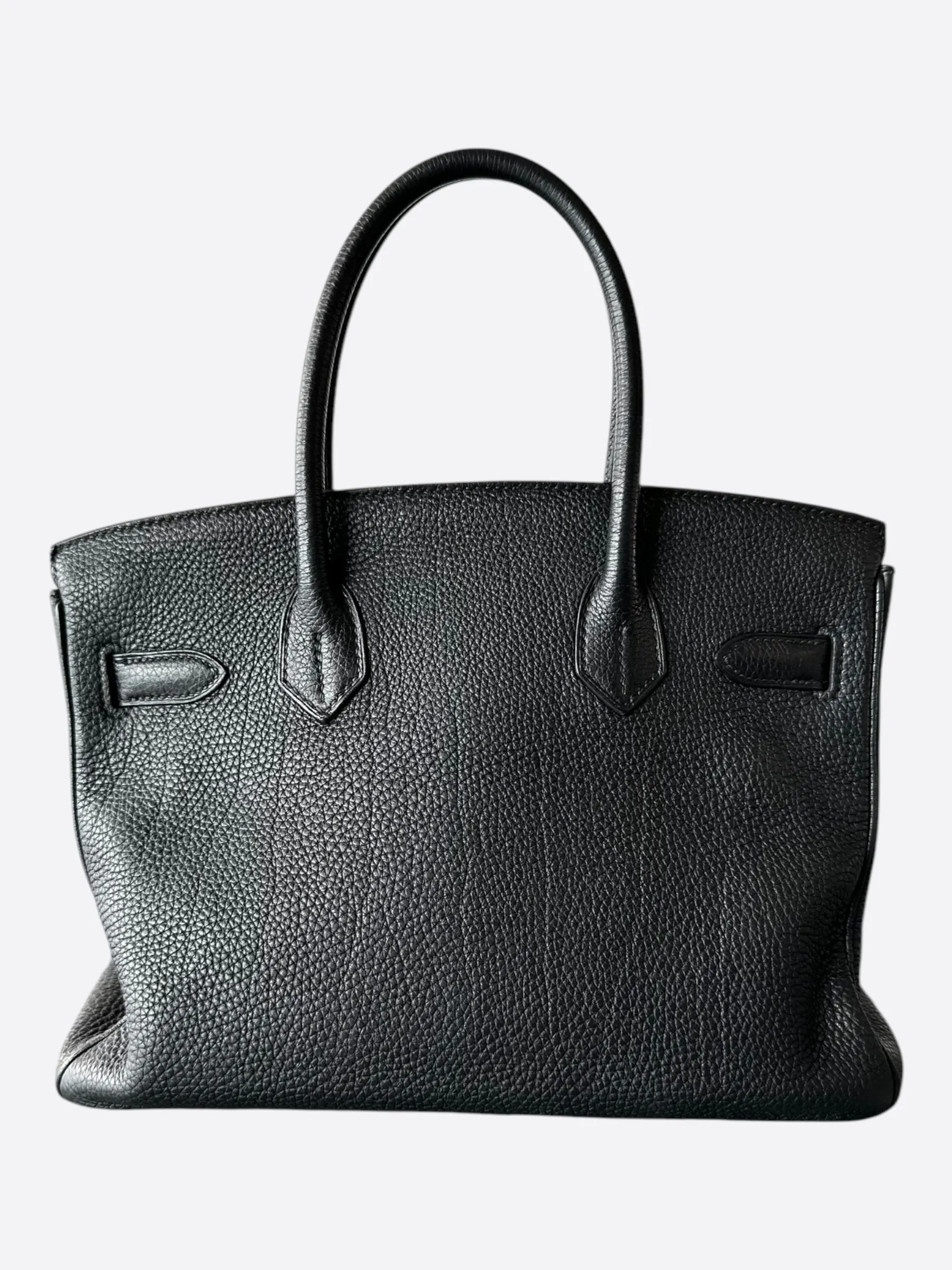 Hermes Black Noir Gold Togo Birkin 30