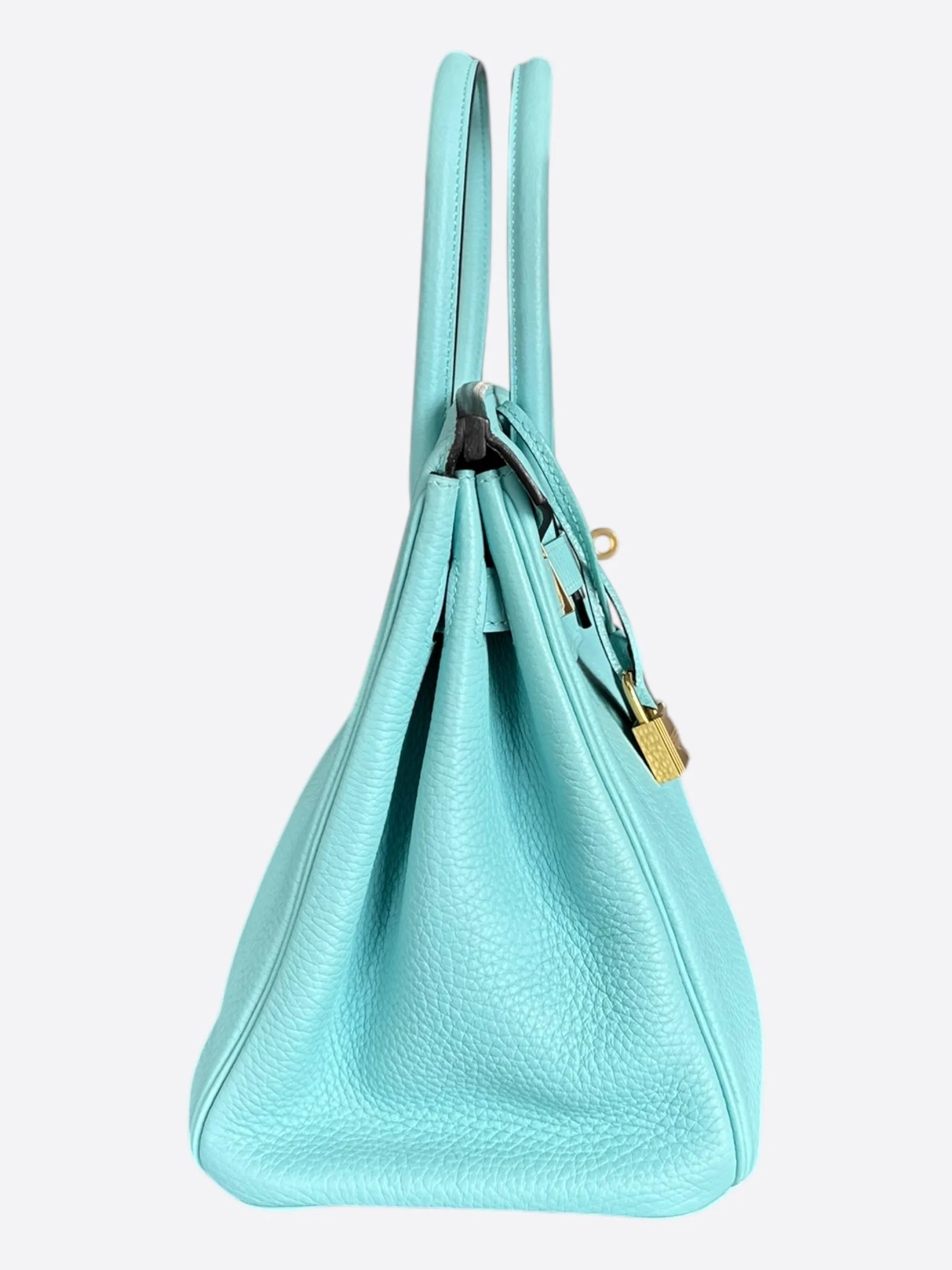 Hermes Blue Atoll Gold Hardware Togo Birkin 30
