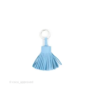 Hermes Carmen Key Ring Cleste Palladium Hardware