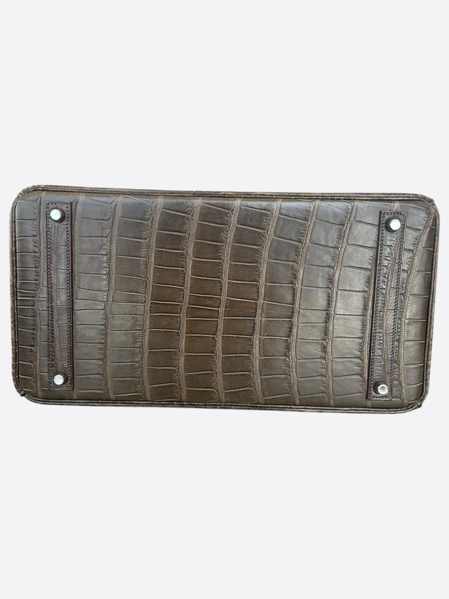 Hermes Elephant Grey Crocodile Birkin 40