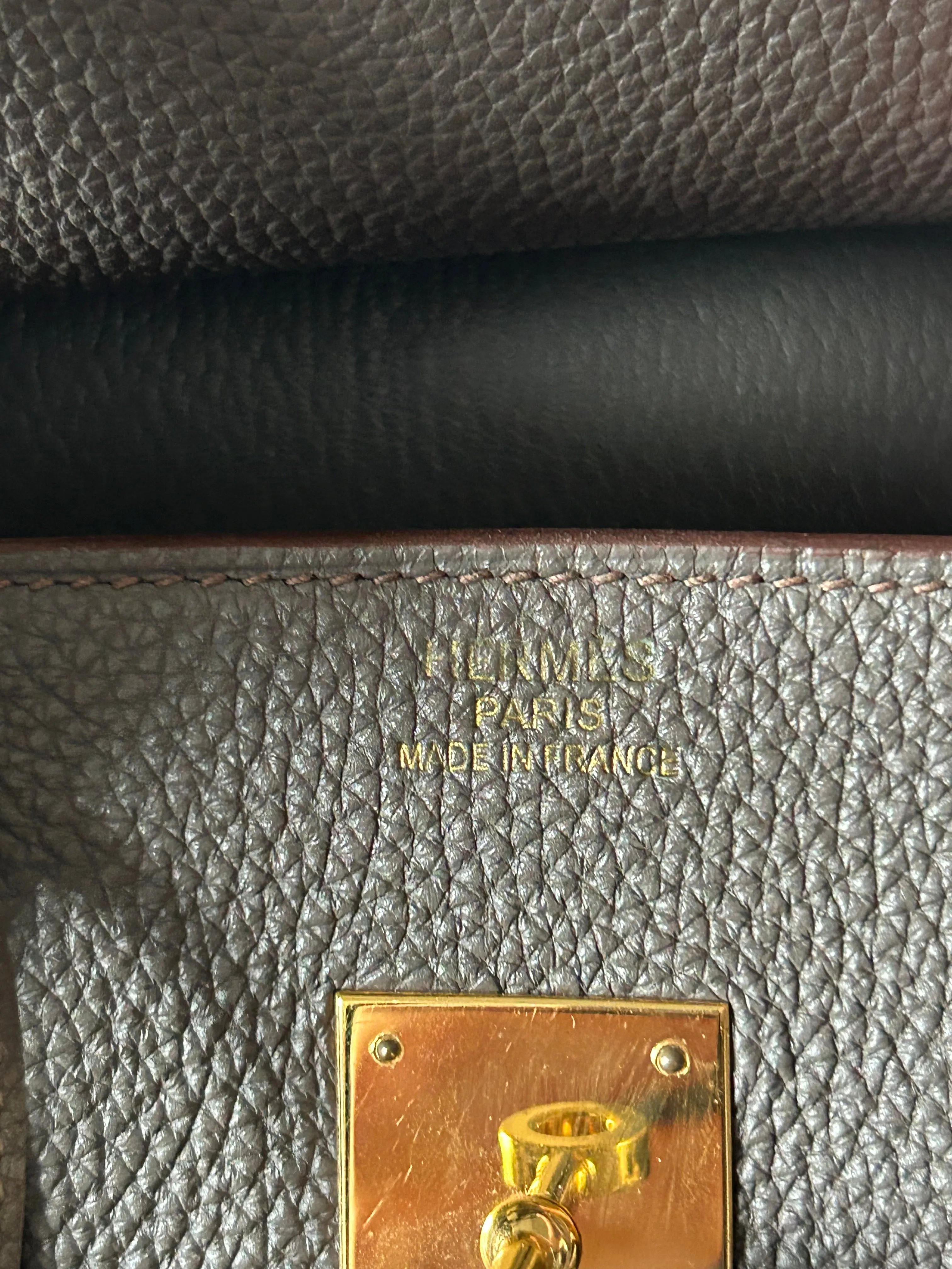 Hermes Grey Etain Togo Birkin 35