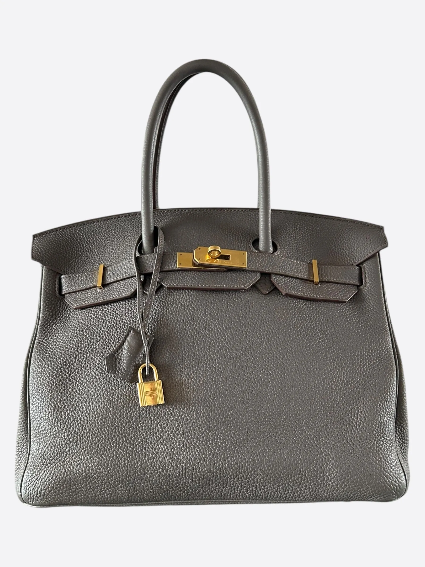 Hermes Grey Etain Togo Birkin 35