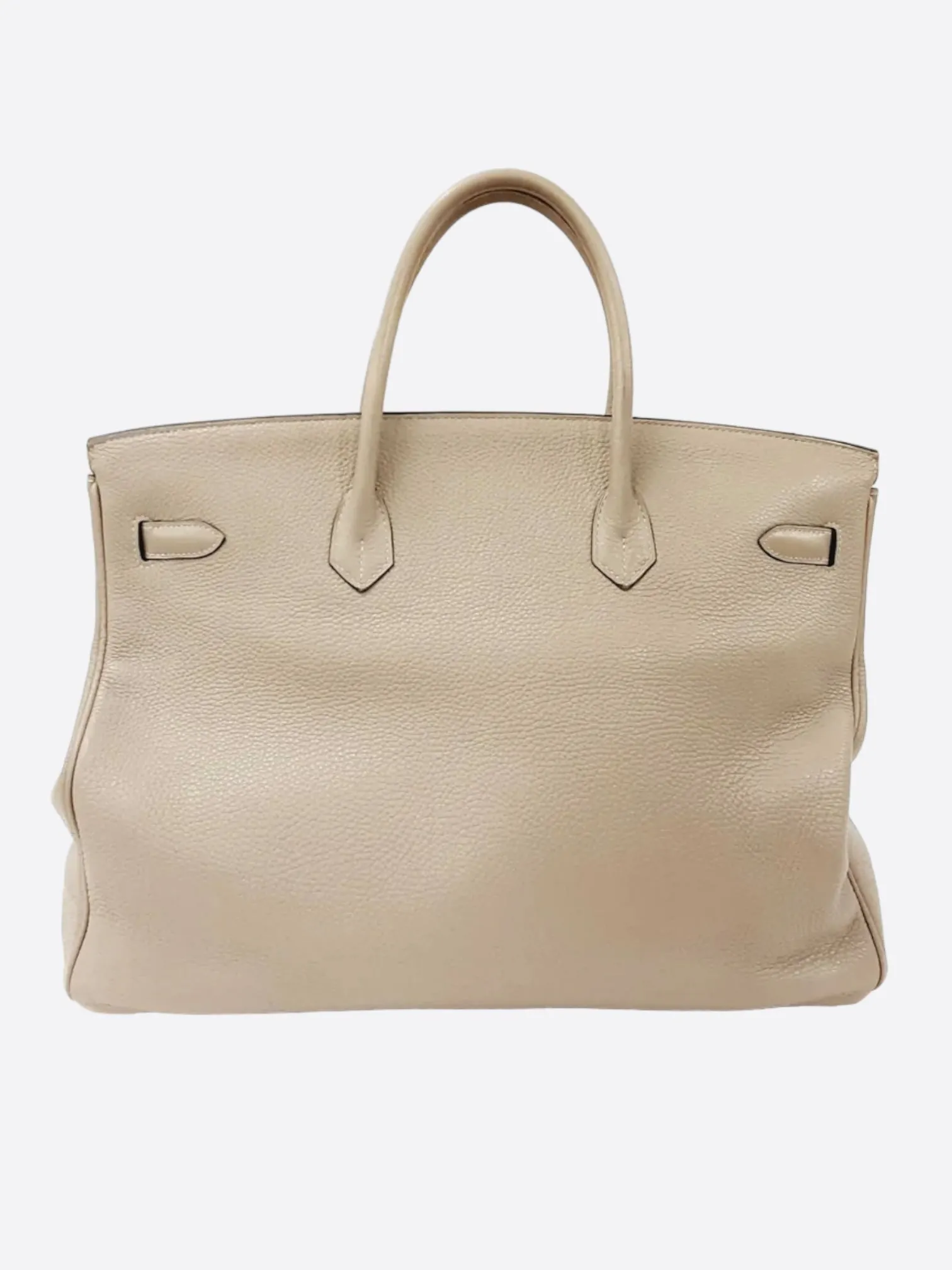 Hermes Grey Taupe Clemence Birkin 50