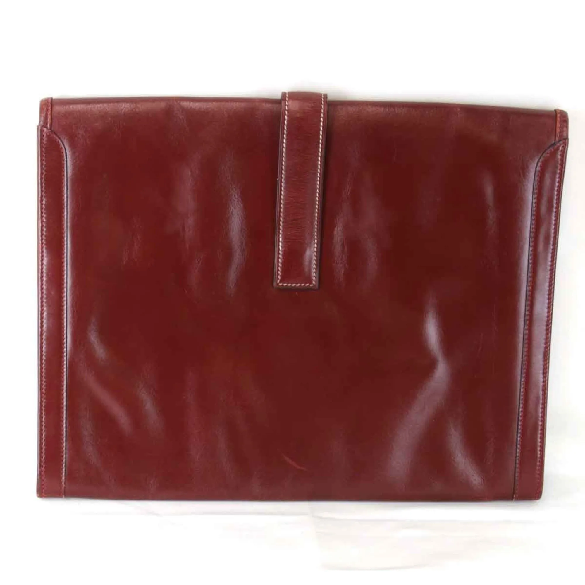 Hermes Jige Leather Clutch Bag (Pre-Owned)