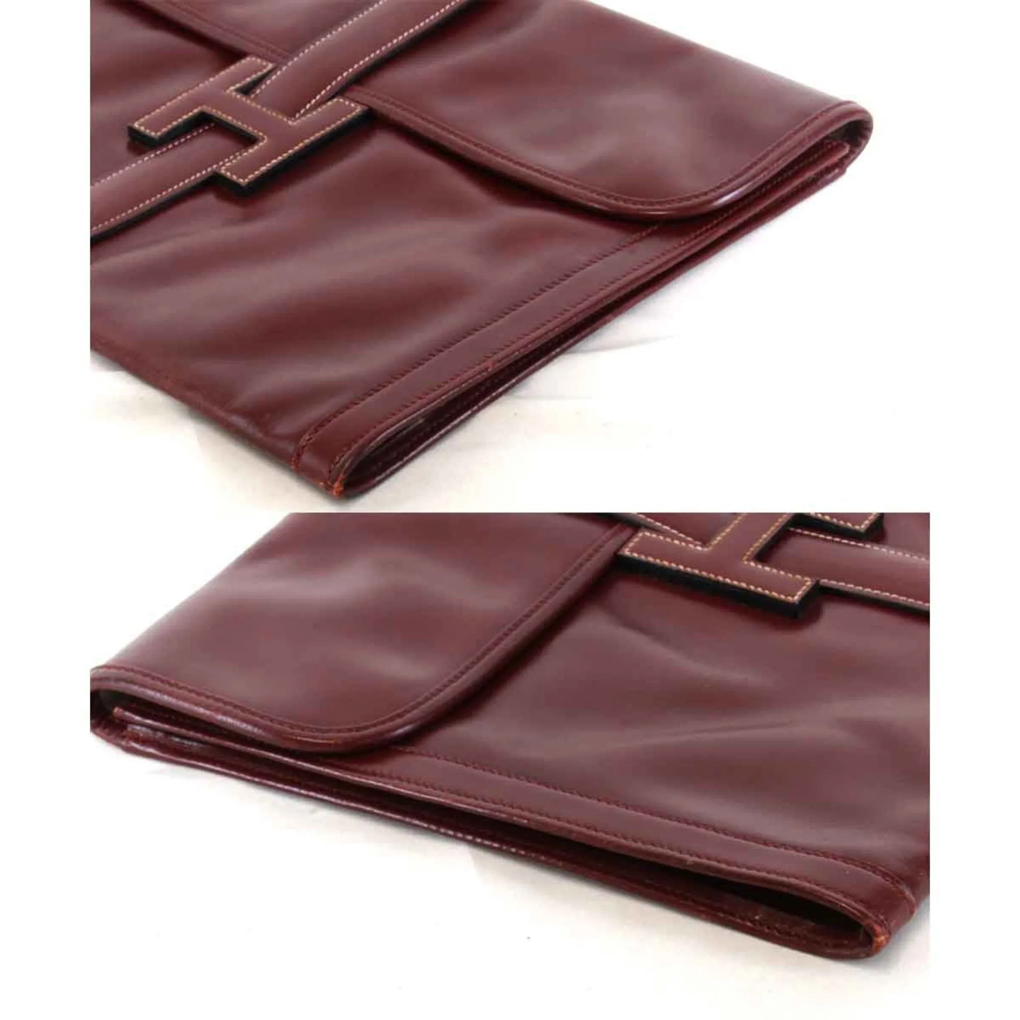 Hermes Jige Leather Clutch Bag (Pre-Owned)