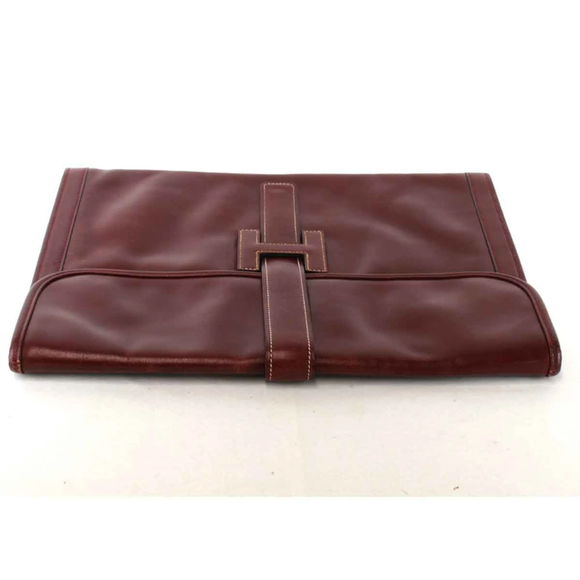 Hermes Jige Leather Clutch Bag (Pre-Owned)