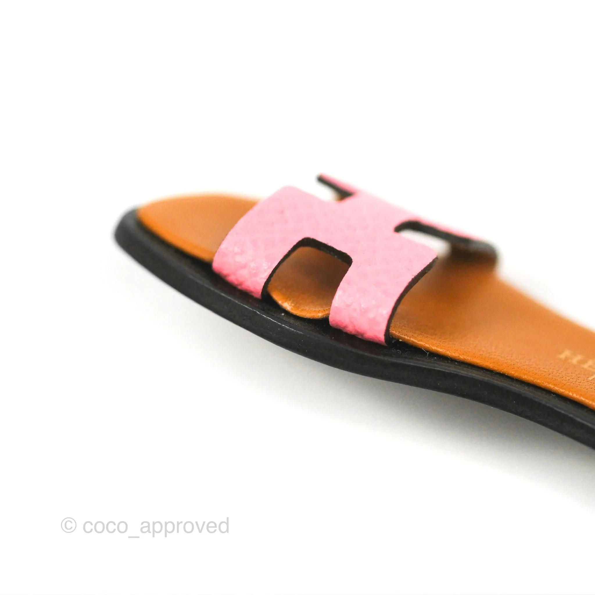 Hermes Oran Nano Charm Pink Epsom / Naturel Sable / Noir