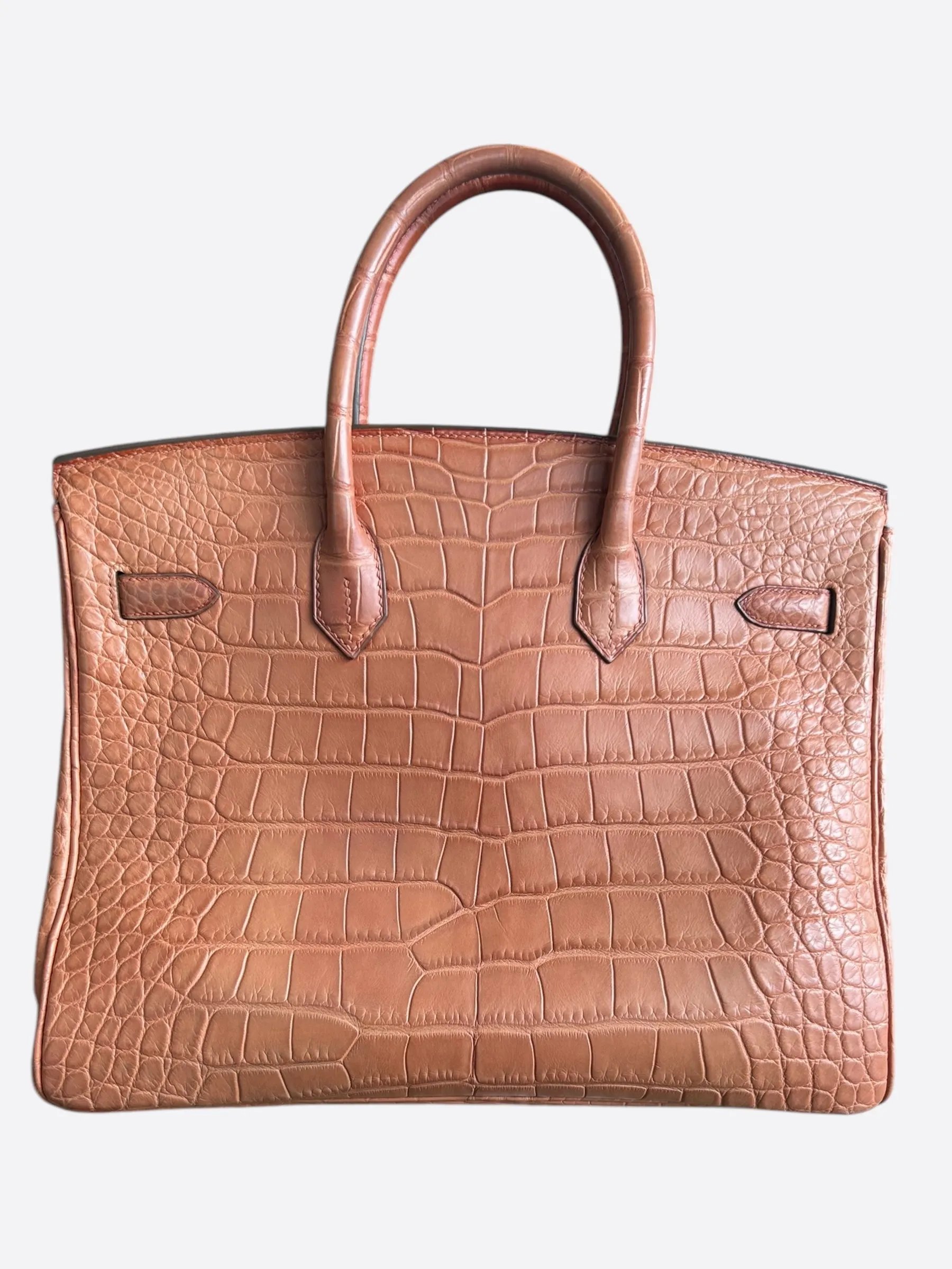 Hermes Orange Crocodile Birkin 35