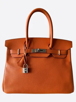 Hermes Orange Epsom Birkin 30