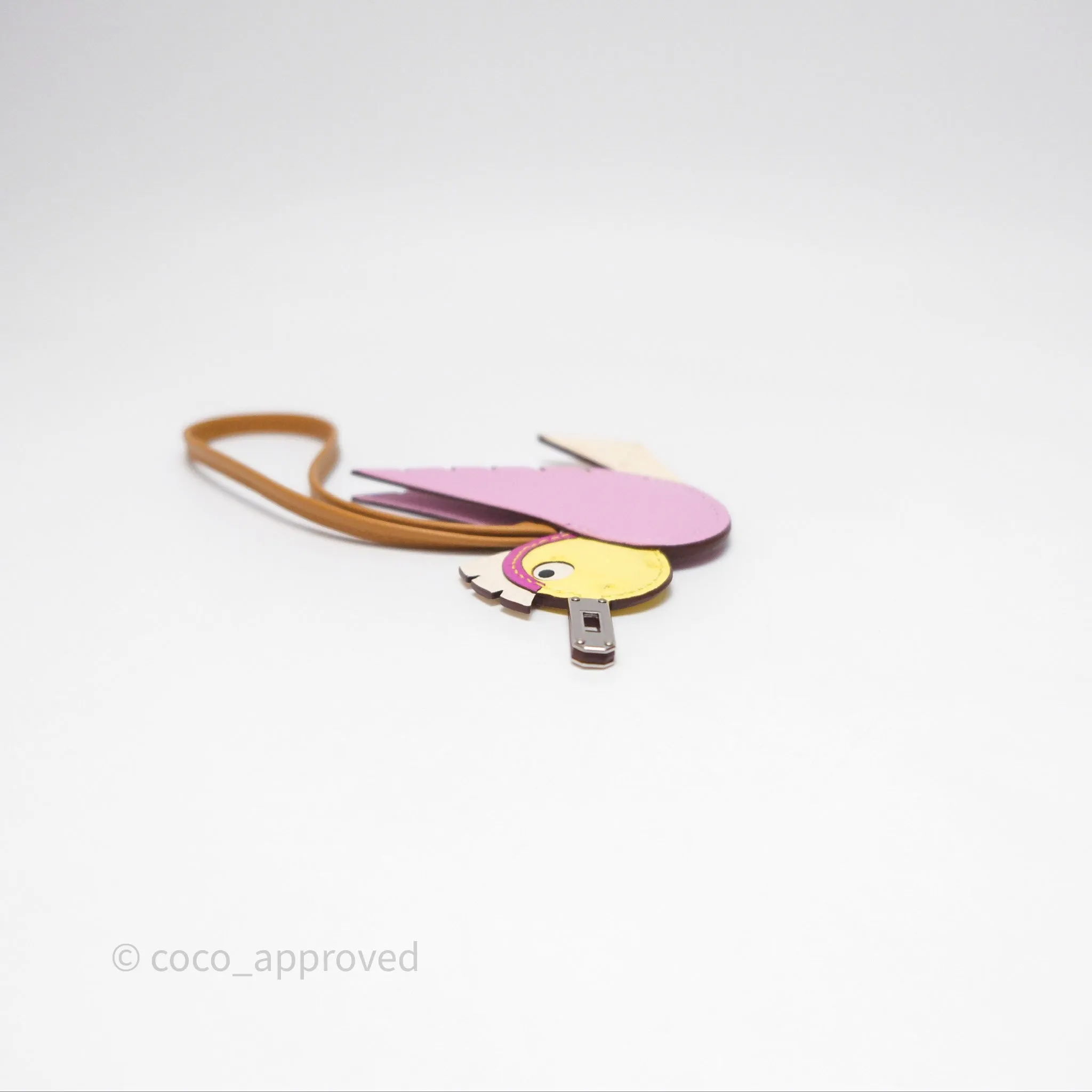 Hermes Ostrich Epsom Swift Birdy Bag Charm