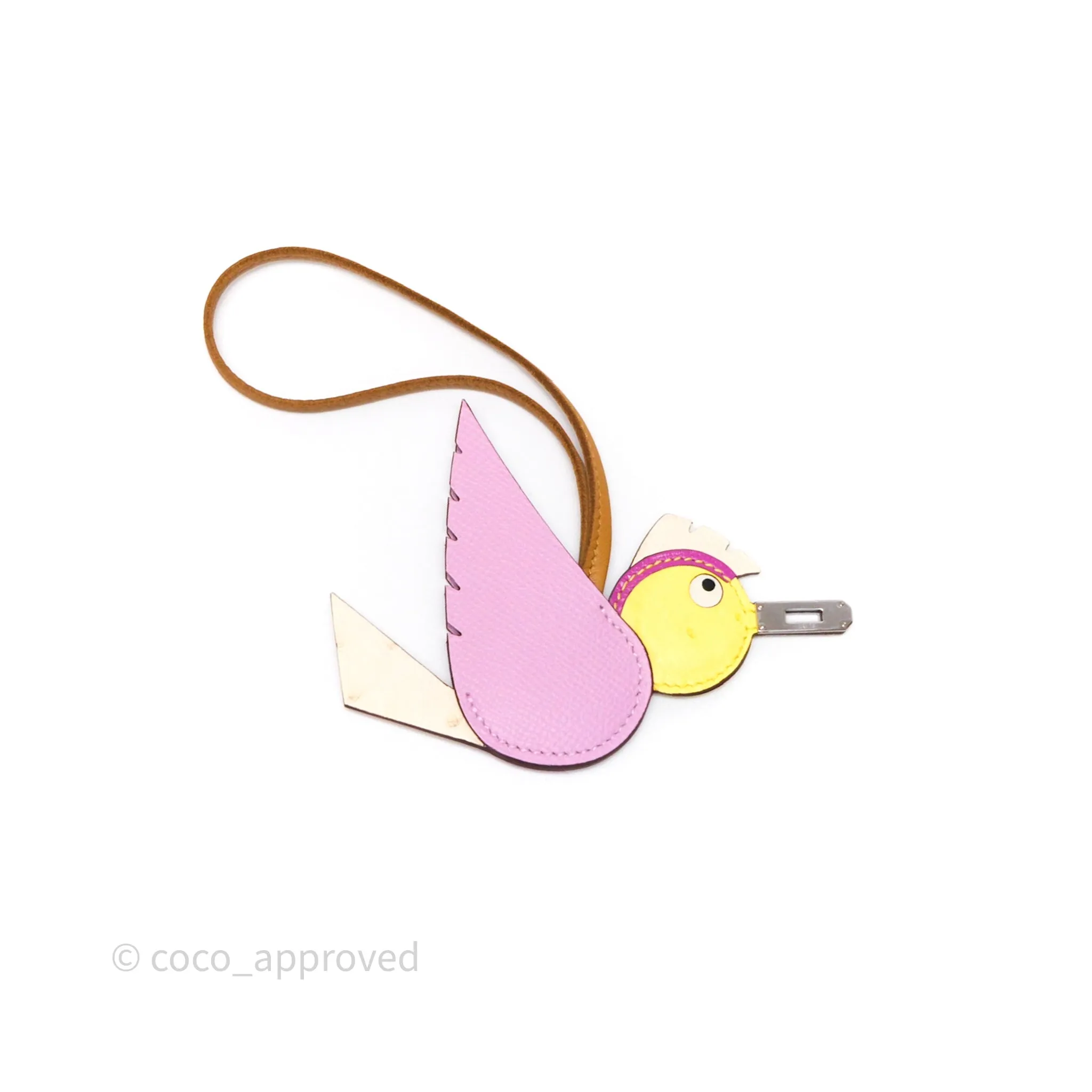 Hermes Ostrich Epsom Swift Birdy Bag Charm