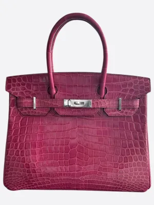 Hermes Pink Crocodile Birkin 30