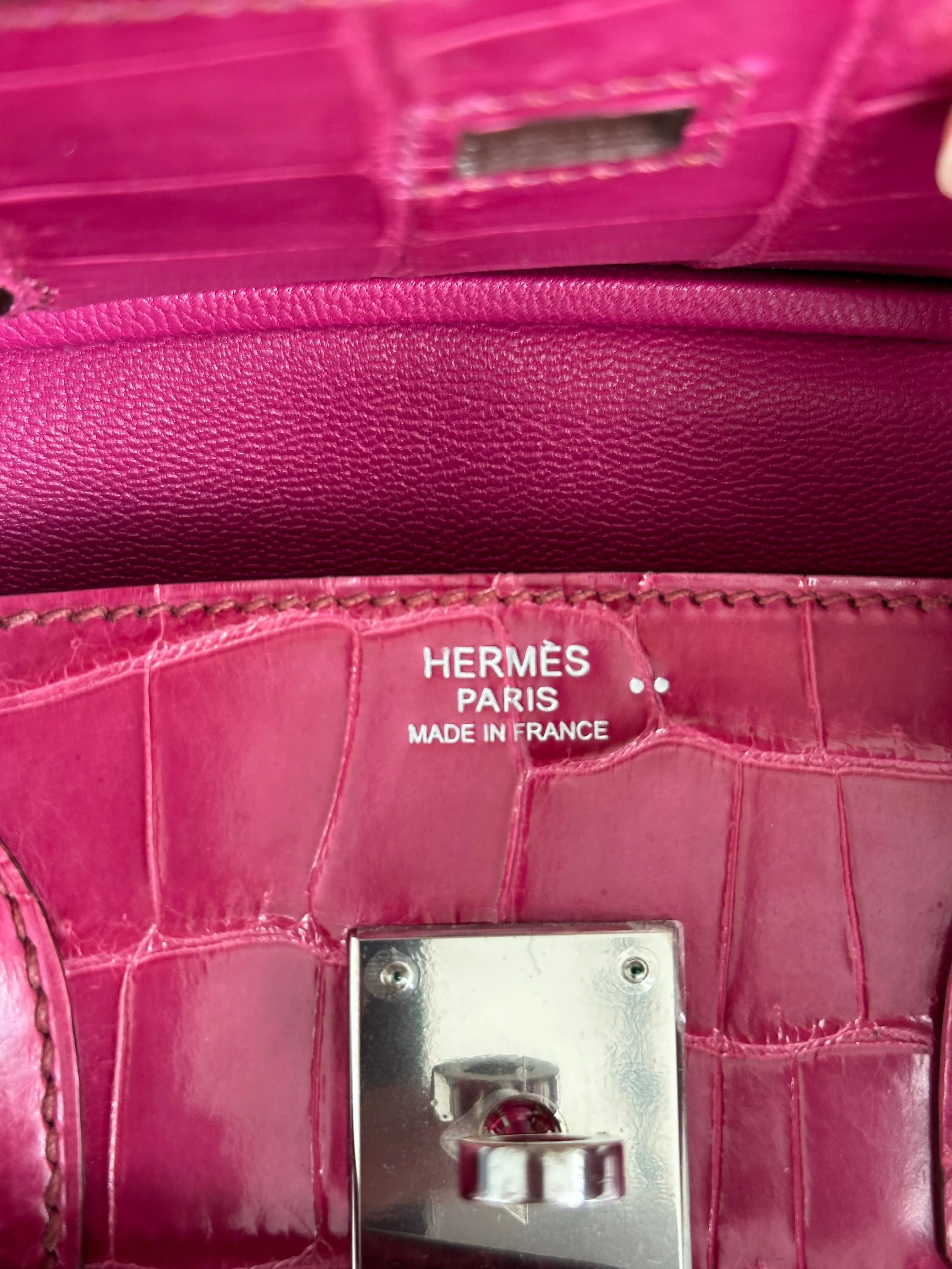 Hermes Pink Crocodile Birkin 30