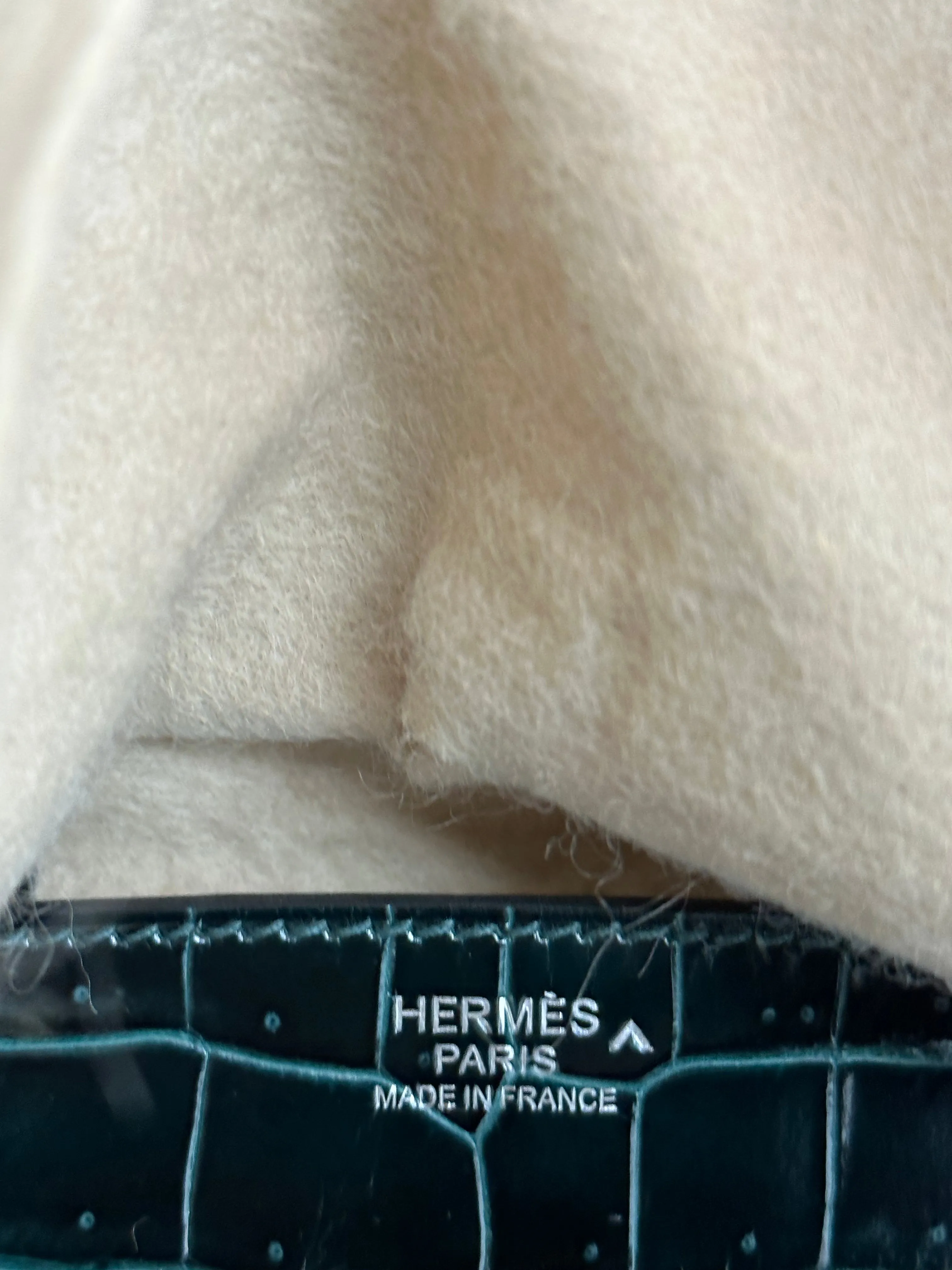 Hermes Vert Green Shiny Porous Crocodile Birkin 30