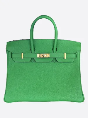 Hermes Vert Yucca Togo Birkin 25