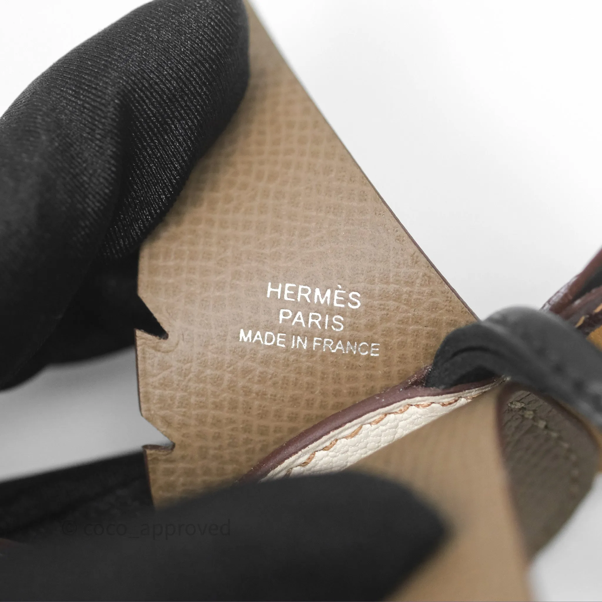 Herms Birdy Charm Epsom Palladium Hardware