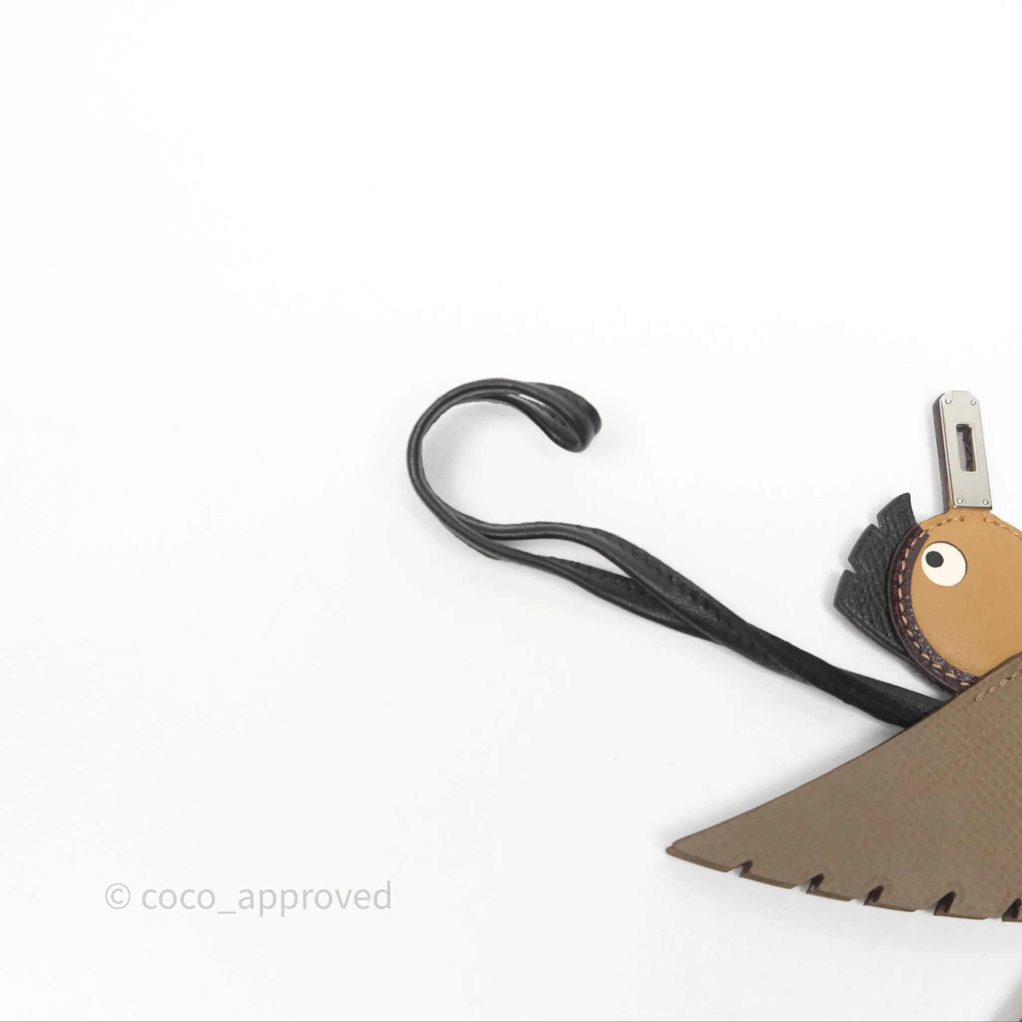 Herms Birdy Charm Epsom Palladium Hardware