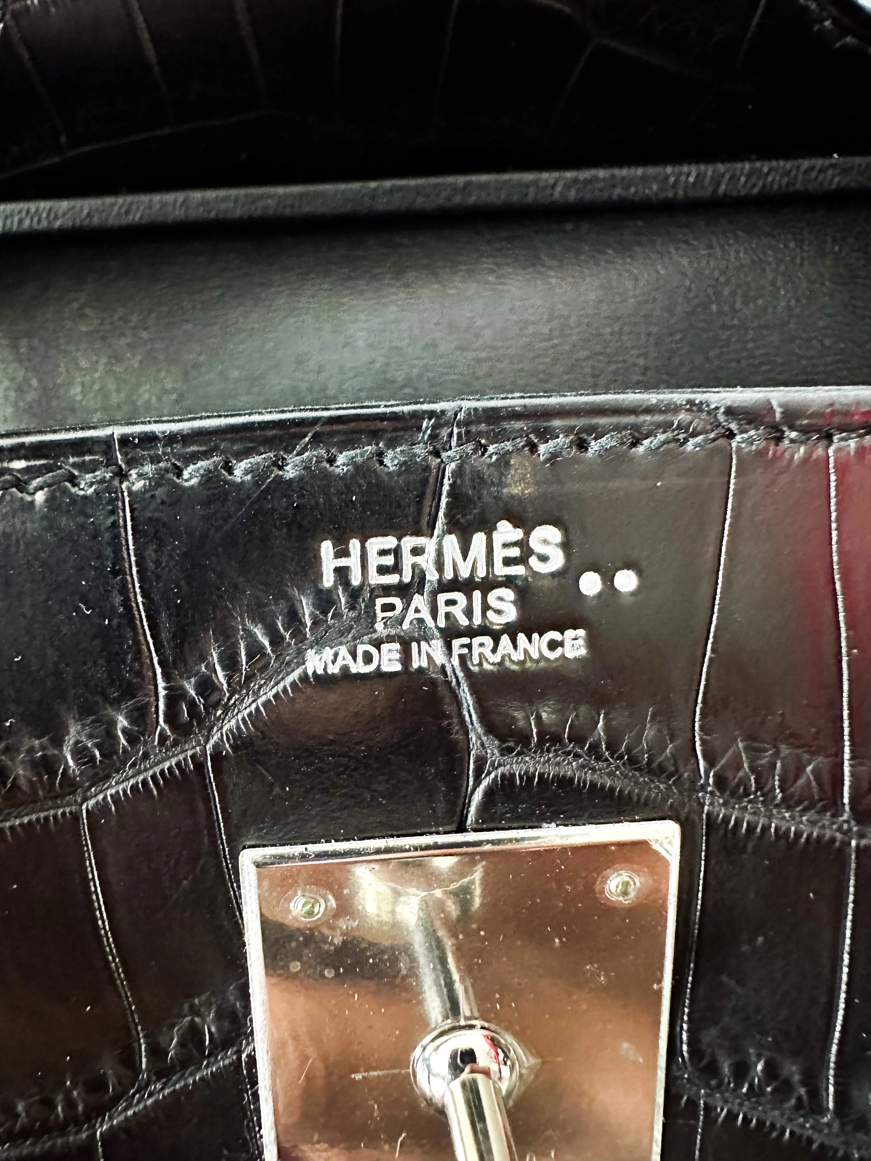 Herms Black Matte Niloticus Crocodile Birkin 30