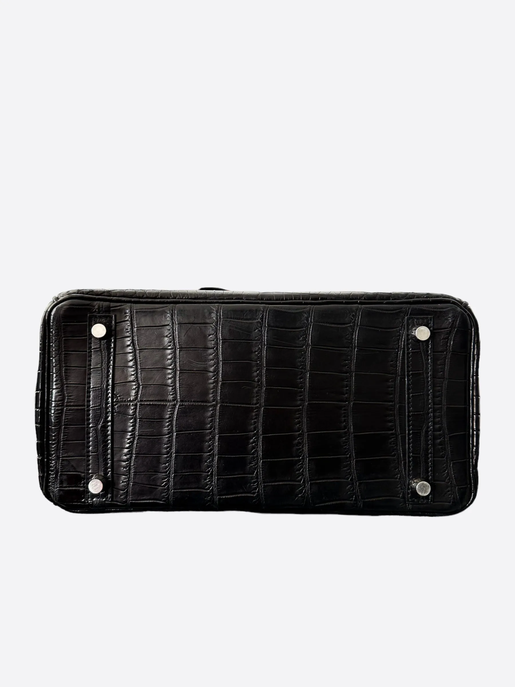 Herms Black Matte Niloticus Crocodile Birkin 30