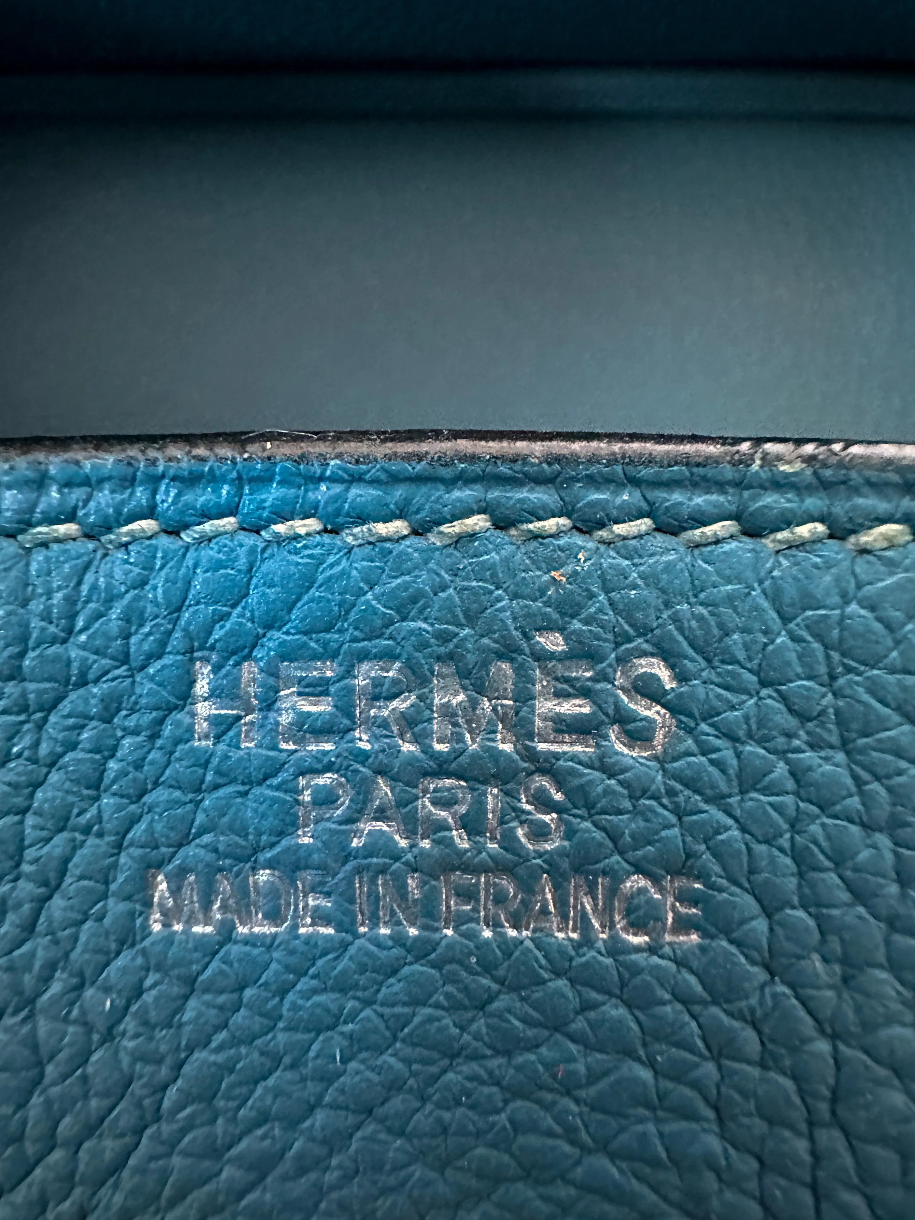 Herms Blue Clemence Birkin 35