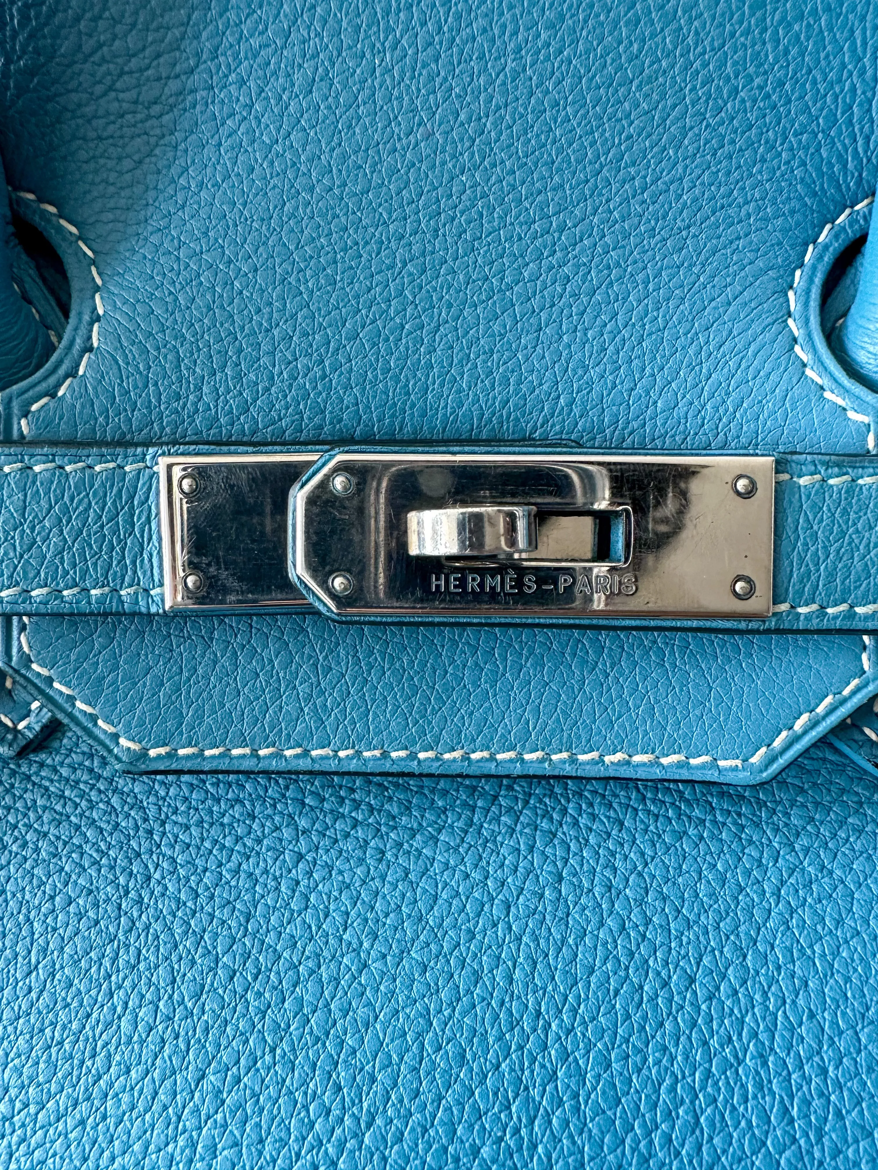 Herms Blue Clemence Birkin 35
