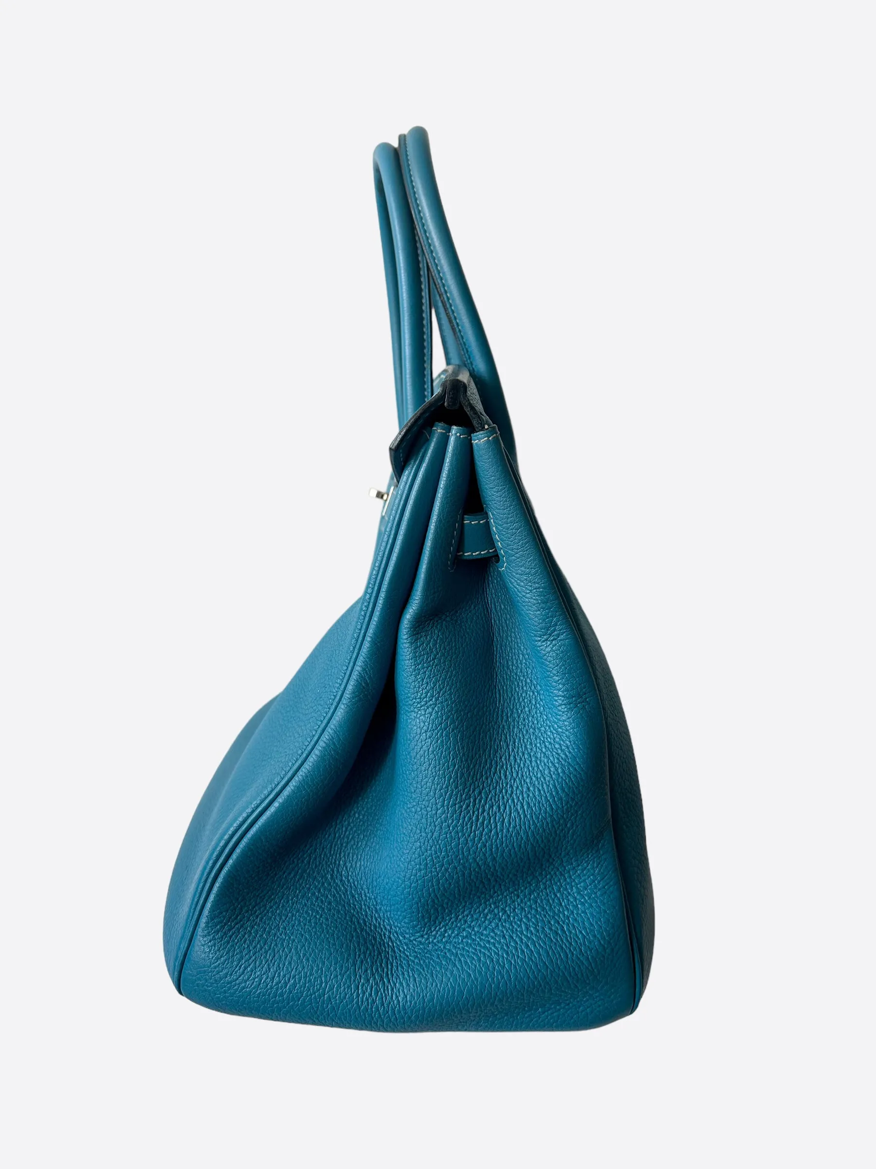 Herms Blue Clemence Birkin 35