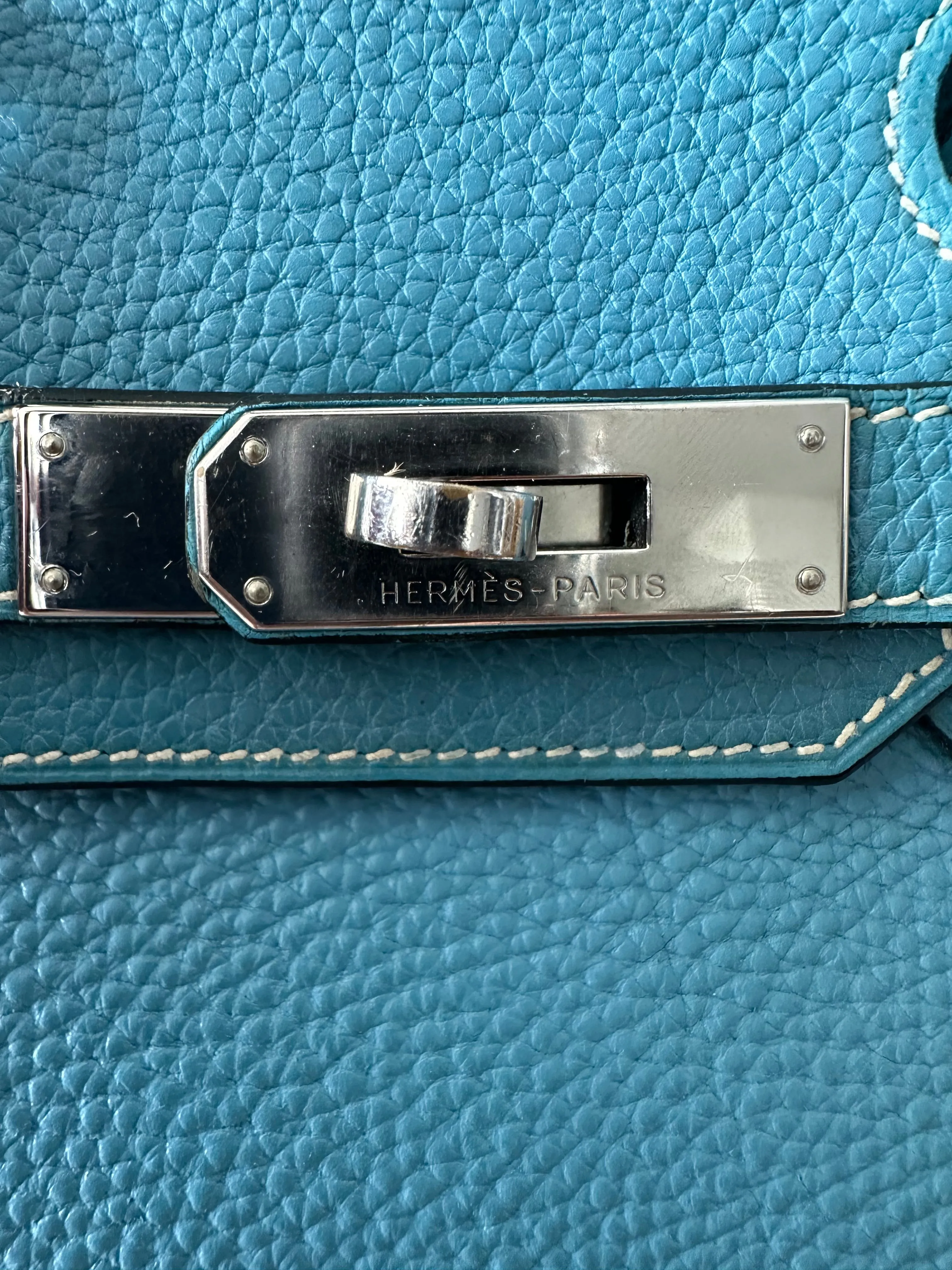 Herms Blue Jean Togo Birkin 30