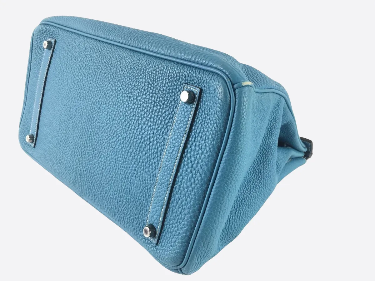 Herms Blue Togo Leather Birkin 35