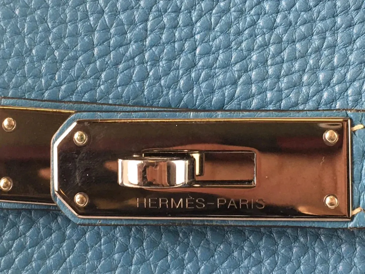 Herms Blue Togo Leather Birkin 35