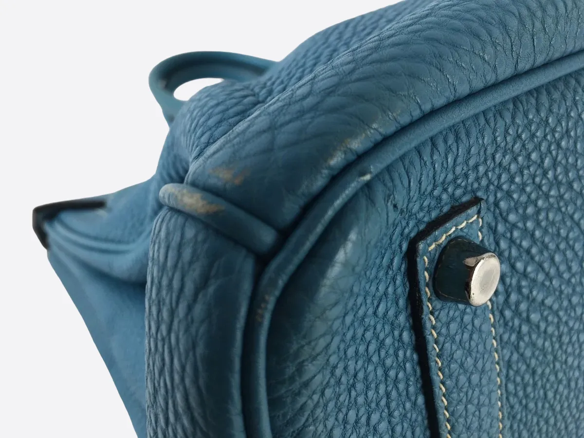 Herms Blue Togo Leather Birkin 35