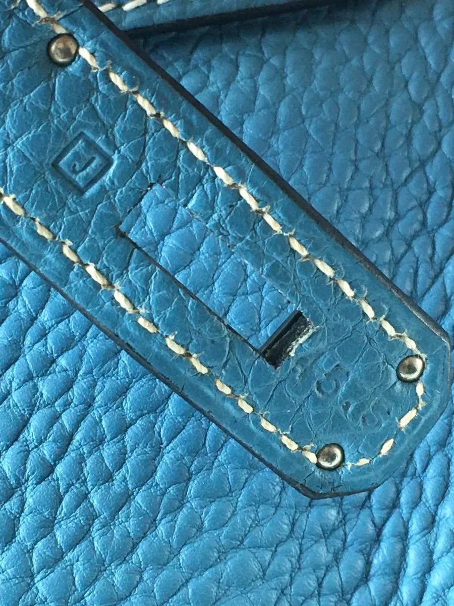 Herms Blue Togo Leather Birkin 35
