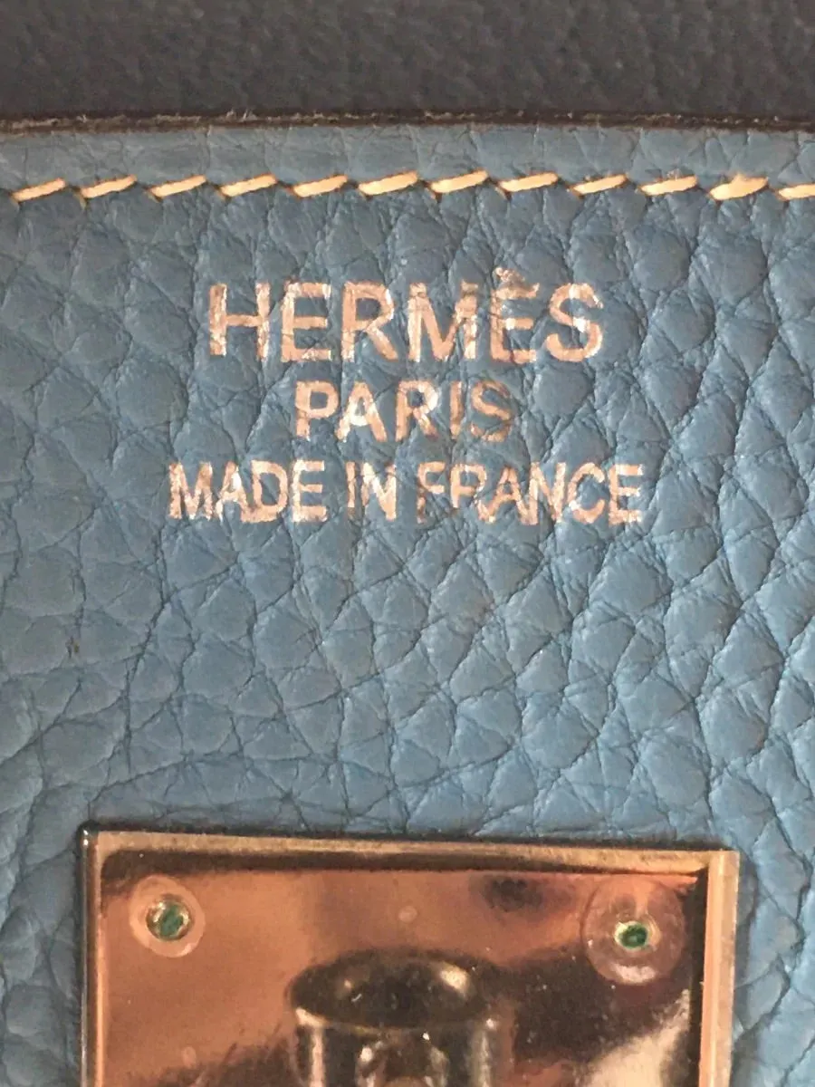 Herms Blue Togo Leather Birkin 35