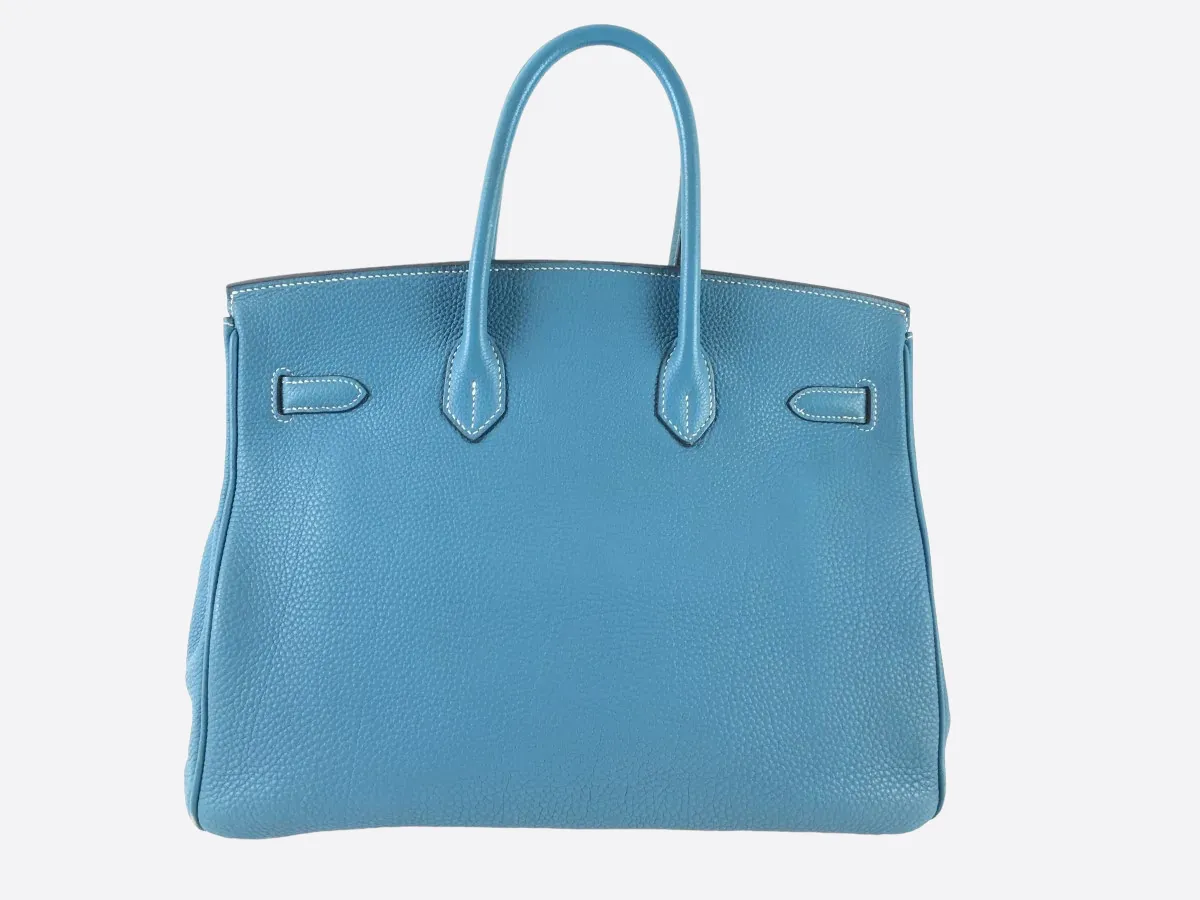 Herms Blue Togo Leather Birkin 35