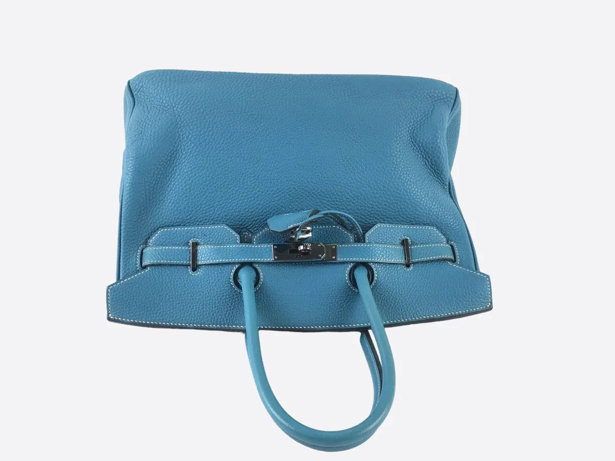 Herms Blue Togo Leather Birkin 35